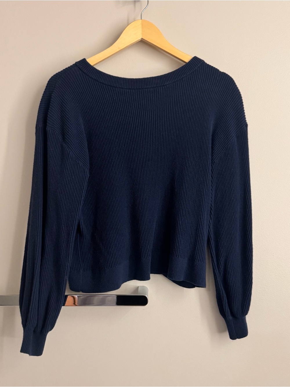lululemon athletica reversible criss cross sweater in true Navy
